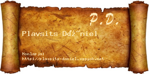 Plavsits Dániel névjegykártya